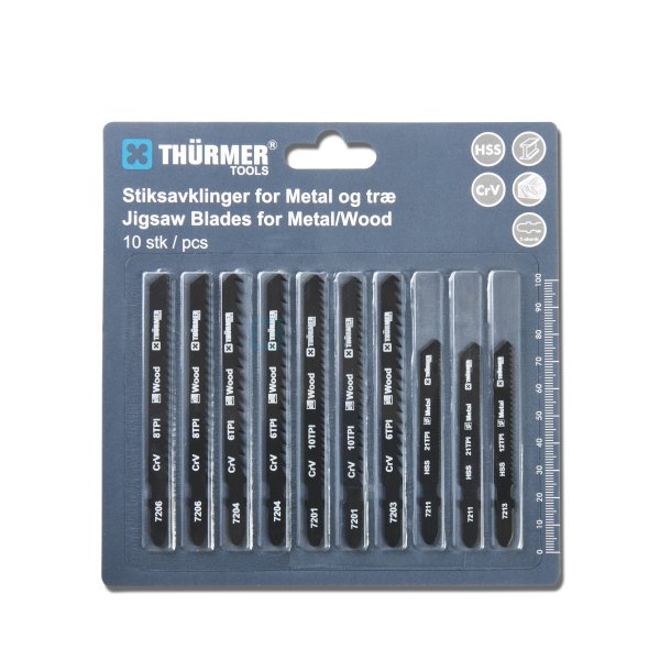 JIG SAW BLADE METAL/WOOD/PLASTIC ACCESSORIES 10pce2 pce T111C-T144D-T101B-T118A-/ 1 STK.T101D-T118B
