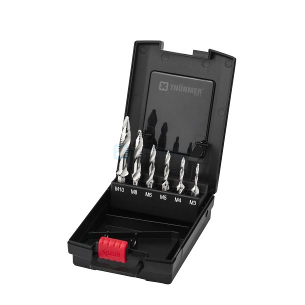 KOMBITAP/BOR POWER STEP HSSE BIT SKAFT 3-10 6 STK.3-4-5-6-8-10 MM