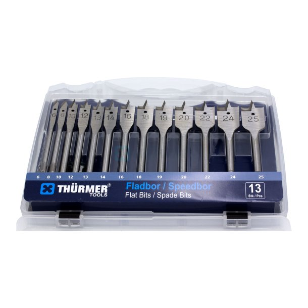 THURMER FLADBOR ST 6-25 mm 13 STK.6-8-10-12-13-14-16-18-19-20-22-24-25 MM